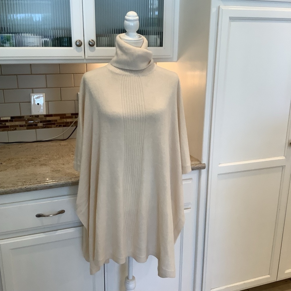 Y London Cream Poncho Sweater OS